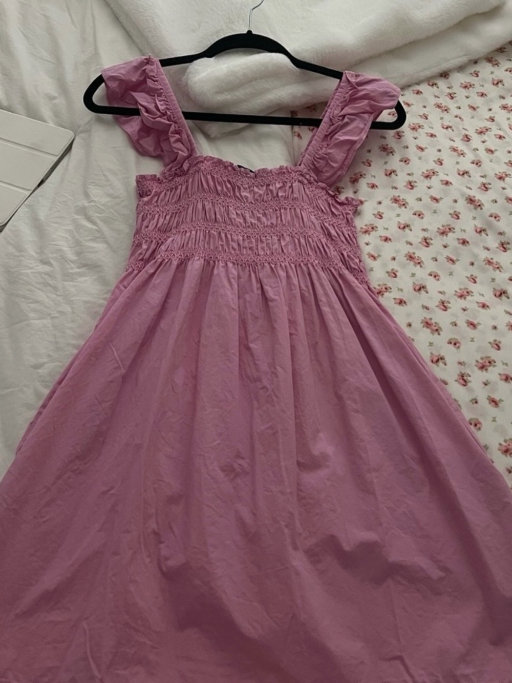 Saks Fifth Avenue Pink Ruffle-Shoulder Sundress